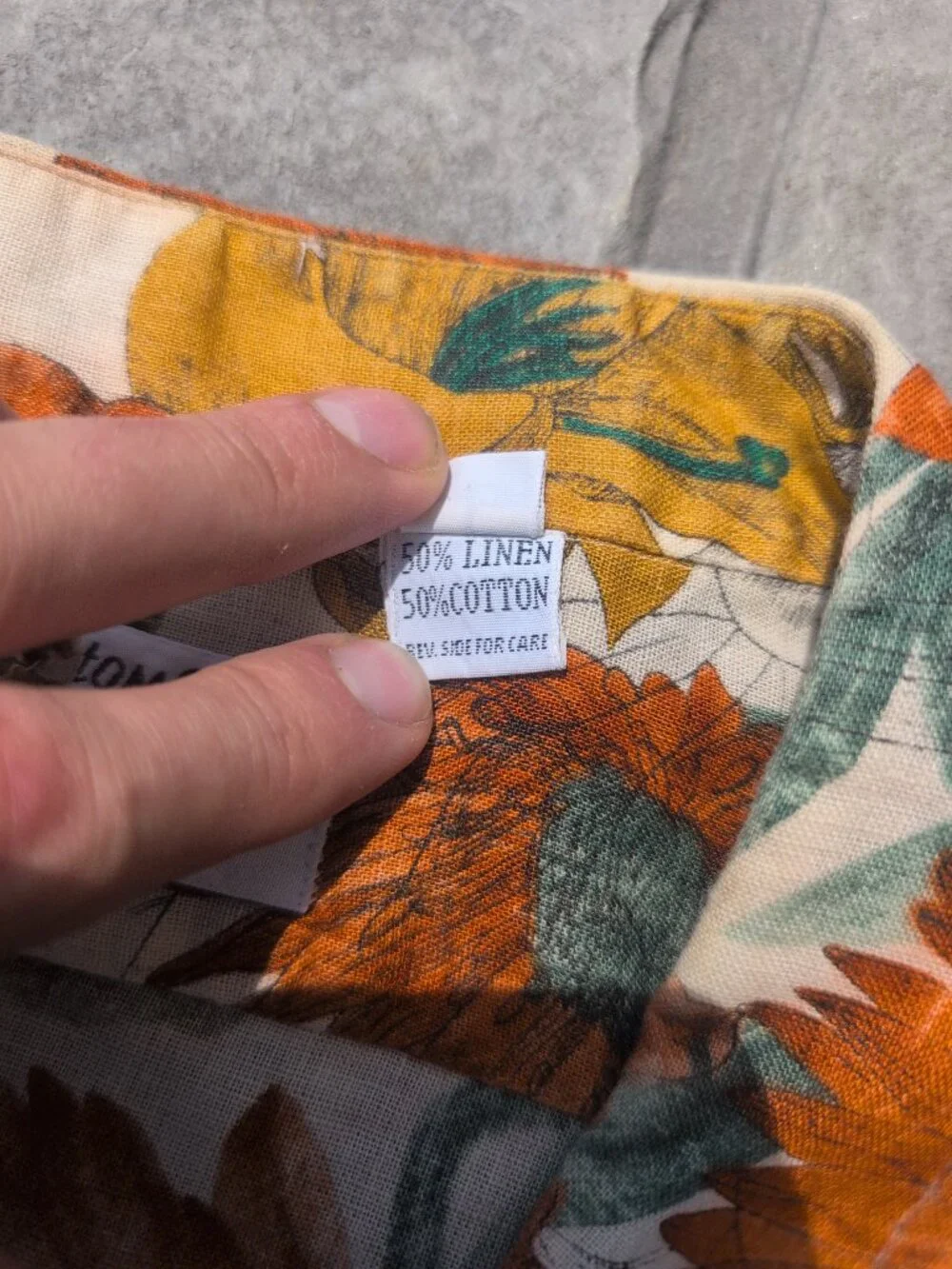 Gitman Brothers "Custom Sizes" Linen/Cotton Beach Shirt - Size 1X - Picture 3 of 6